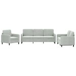 Vidaxl ensemble de canap�s 3 pcs gris clair velours