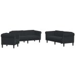 Vidaxl ensemble de canap�s 3 pcs noir velours