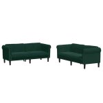 Vidaxl ensemble de canap�s 3 pcs vert fonc� velours