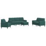 Vidaxl ensemble de canap�s 4 pcs avec coussins et traversins velours