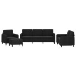 Vidaxl ensemble de canapés 4 pcs noir velours Vidaxl ensemble de canapés 4 pcs noir velours