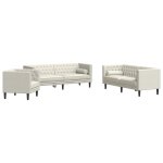 Vidaxl ensemble de canapé chesterfield et traversins 3pcs velours Vidaxl ensemble de canapé chesterfield et traversins 3pcs velours