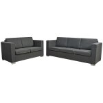Vidaxl ensemble de canap�s deux pi�ces tissu gris fonc�