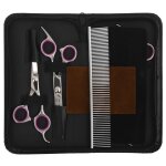 Vidaxl ensemble de ciseaux de toilettage pour chien 5 pcs