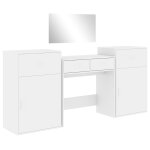 Vidaxl ensemble de coiffeuse 4 pcs blanc bois d'ingnierie