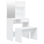 Vidaxl ensemble de coiffeuse blanc 74, 5x40x141 cm