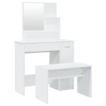 Vidaxl ensemble de coiffeuse blanc 86, 5x35x136 cm