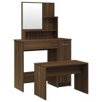Vidaxl ensemble de coiffeuse ch�ne marron 86, 5x35x136 cm