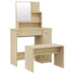 Vidaxl ensemble de coiffeuse ch�ne sonoma 86, 5x35x136 cm