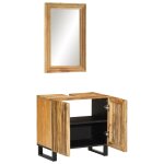 Vidaxl ensemble de meubles de bain 2 pcs bois massif de manguier brut