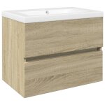 Vidaxl ensemble de meubles de bain 2pcs céramique et bois d'ingénierie Vidaxl ensemble de meubles de bain 2pcs céramique et bois d'ingénierie