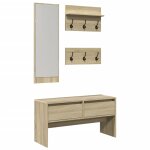 Vidaxl ensemble de meubles de couloir 4 pcs ch�ne sonoma