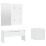 Vidaxl ensemble de meubles de couloir blanc bois d'ingnierie