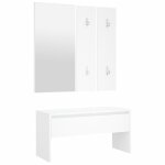 Vidaxl ensemble de meubles de couloir blanc bois d'ingénierie Vidaxl ensemble de meubles de couloir blanc bois d'ingénierie