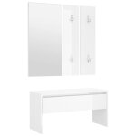 Vidaxl ensemble de meubles de couloir blanc brillant bois d'ingénierie Vidaxl ensemble de meubles de couloir blanc brillant bois d'ingénierie