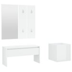 Vidaxl ensemble de meubles de couloir blanc brillant bois d'ingénierie Vidaxl ensemble de meubles de couloir blanc brillant bois d'ingénierie
