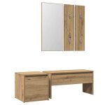 Vidaxl ensemble de meubles de couloir chêne artisanal bois ingénierie Vidaxl ensemble de meubles de couloir chêne artisanal bois ingénierie