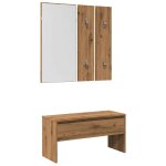 Vidaxl ensemble de meubles de couloir chne artisanal bois ingnierie