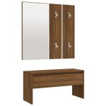 Vidaxl ensemble de meubles de couloir chêne marron bois d'ingénierie Vidaxl ensemble de meubles de couloir chêne marron bois d'ingénierie