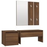 Vidaxl ensemble de meubles de couloir chne marron bois d'ingnierie
