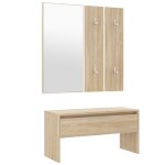 Vidaxl ensemble de meubles de couloir chne sonoma bois d'ingnierie