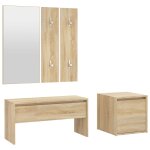 Vidaxl ensemble de meubles de couloir chne sonoma bois d'ingnierie