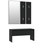 Vidaxl ensemble de meubles de couloir noir bois d'ingénierie Vidaxl ensemble de meubles de couloir noir bois d'ingénierie