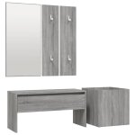 Vidaxl ensemble de meubles de couloir sonoma gris bois d'ingénierie Vidaxl ensemble de meubles de couloir sonoma gris bois d'ingénierie