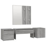 Vidaxl ensemble de meubles de couloir sonoma gris bois d'ingnierie