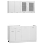Vidaxl ensemble de meubles de cuisine 4 pcs blanc bois d'ingnierie