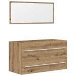 Vidaxl ensemble de meubles salle de bain 2 pcs bois d'ing�nierie