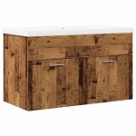 Vidaxl ensemble de meubles salle de bain 2 pcs bois d'ingnierie