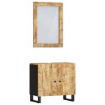 Vidaxl ensemble de meubles salle de bain 2 pcs bois de manguier massif