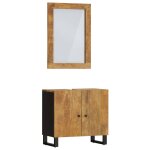 Vidaxl ensemble de meubles salle de bain 2 pcs bois de manguier massif