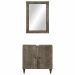 Vidaxl ensemble de meubles salle de bain 2 pcs bois de manguier massif