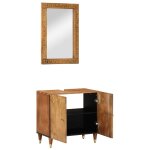 Vidaxl ensemble de meubles salle de bain 2 pcs bois de manguier massif