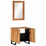 Vidaxl ensemble de meubles de salle de bain 2 pcs bois massif d'acacia