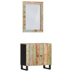 Vidaxl ensemble de meubles de salle de bain 2 pcs bois massif r�cup�r�