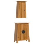 Vidaxl ensemble de meubles de salle de bain 2 pcs bois de pin massif