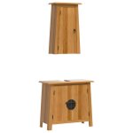 Vidaxl ensemble de meubles de salle de bain 2 pcs bois de pin massif