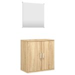 Vidaxl ensemble de meubles salle de bain 2 pcs ch�ne bois d'ing�nierie