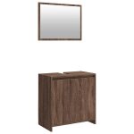 Vidaxl ensemble de meubles de salle de bain 2 pcs ch�ne marron