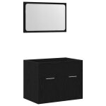 Vidaxl ensemble de meubles salle de bain 2 pcs chêne noir Vidaxl ensemble de meubles salle de bain 2 pcs chêne noir