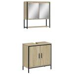 Vidaxl ensemble de meubles de salle de bain 2 pcs chêne sonoma Vidaxl ensemble de meubles de salle de bain 2 pcs chêne sonoma