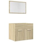 Vidaxl ensemble de meubles de salle de bain 2 pcs chêne sonoma Vidaxl ensemble de meubles de salle de bain 2 pcs chêne sonoma