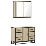 Vidaxl ensemble de meubles de salle de bain 2 pcs ch�ne sonoma