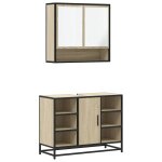 Vidaxl ensemble de meubles de salle de bain 2 pcs chêne sonoma Vidaxl ensemble de meubles de salle de bain 2 pcs chêne sonoma