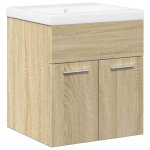 Vidaxl ensemble de meubles de salle de bain 2 pcs ch�ne sonoma