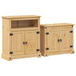 Vidaxl ensemble de meubles salle de bain 2 pcs corona bois pin massif