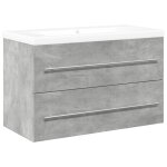 Vidaxl ensemble de meubles de salle de bain 2 pcs gris b�ton